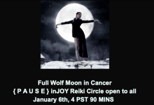 Wolf Full Moon in Cancer Reiki Circle @ Zoom